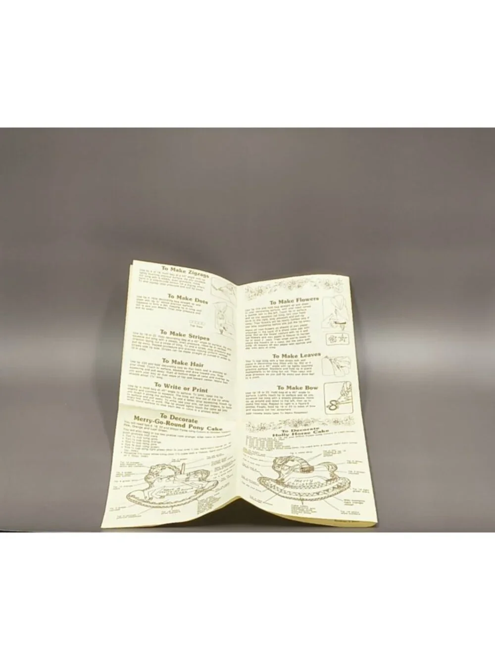 Wilton Cake Pan Instruction Booklet for Decorating Baking ROCKING HORSE CAKE PAN